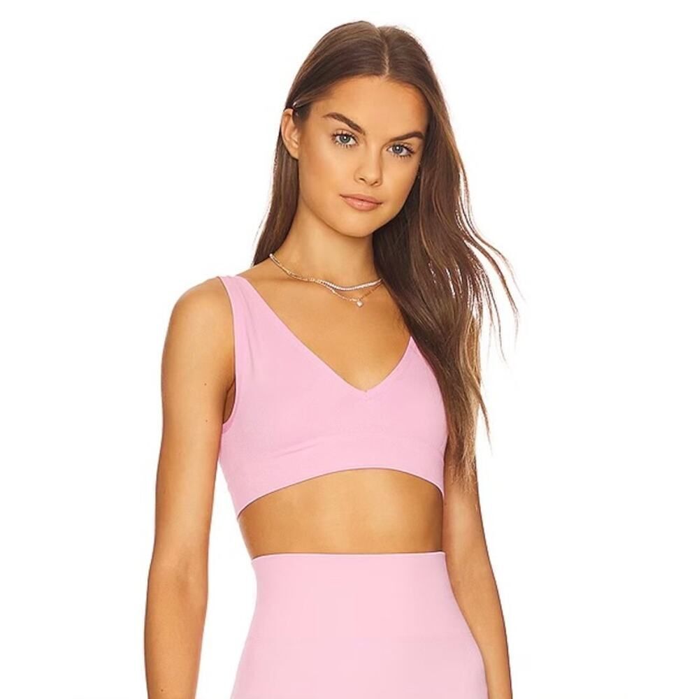 We Wore What Pink Lilac V-Neck Bra Top XS